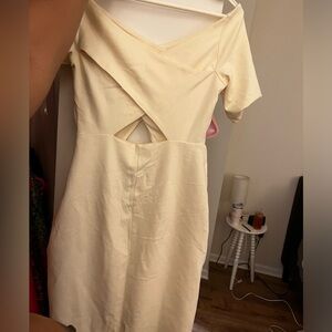 Cream Cutout Dress